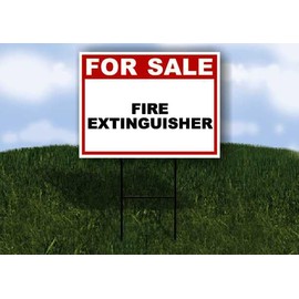 FIRE EXTINGUISHER For Sale Whte Red Black 1 Double Sided 18x24 in Yard Road Sign w/stand