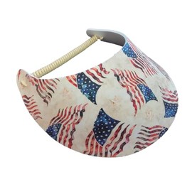 The Incredible Sunvisor Patriotic Flag Patterns Perfect for Summer! Made in The USA!! (Flag 7)