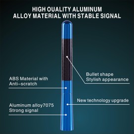 Car Antenna, Universal Vehicle/Truck Replacement Antenna, car Radio Antenna, Cool car Accessory. Widely Compatible with Most Cars, Trucks and SUVs (Blue)