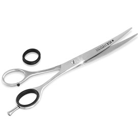 Hairdressing Scissors Barber Scissors 7 Inch 7in ONE-SIDED Micro Serration – Curved Cutting Edges