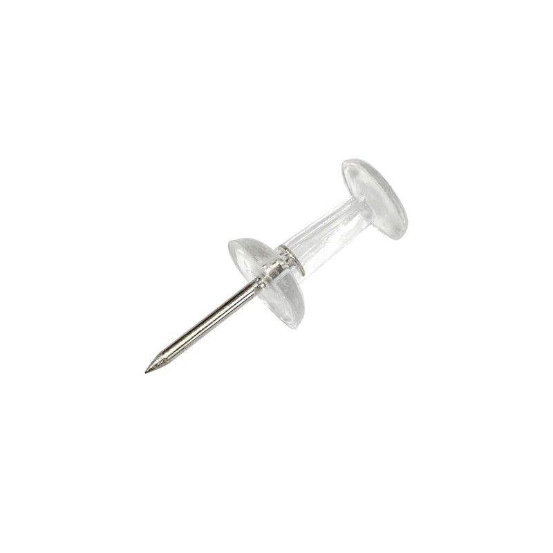 140 Pcs Push Pins, Clear Plastic Head Steel Pin, Standard