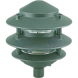 Sea Gull Lighting 9226-95 Single-Light Outdoor Path Fixture with Clear Glass, Emerald Green