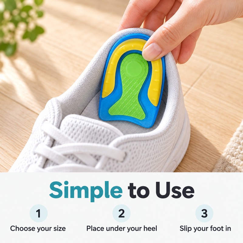 Gel Heel Cups for Shoes – Shock-Absorbing Silicone Heel Cushion