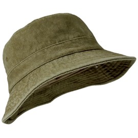 Laquest Bucket Hat, Large Size, Men's, Women's, Faded Cotton, Includes Chin Strap, Khaki, XL