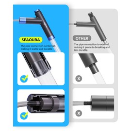 Aquarium Siphon Pump Gravel Cleaner, Fish Tank Vacuum Gravels Cleaning Kit, Manual Water Changer with Air Push Button, Aquariums Sand Clean Set, Hose for Suck Manure Wash Sand