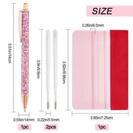 GORGECRAFT 4 Pieces Precision Pin Pen Set Craft Vinyl Weeding Tools Retractable Air Pin Pen Wrap Installation Kit with Lead for Removing Bubbles on the Film (Pink)