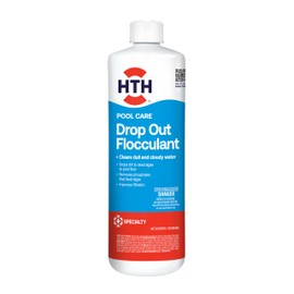 HTH 67229 Swimming Pool Care Drop Out Flocculant, Clears Dull & Cloudy Water Fast, Drops Dirt & Dead Algae to Pool Floor, Restores Crystal Clear Water, 32oz