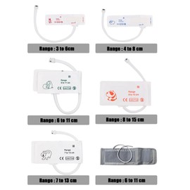 Pepultech Durable Veterinary Blood Pressure Cuffs,Animal Blood Pressure Cuff,5 Different Sizes Disposable Pet Sphygmomanometer Cuff Accessories,Fit Most Veterinary Monitor Pack of 6 - Size # 1-5