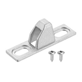 uxcell Sliding Door Keepers, 2.07" x 0.55" Zinc Alloy Sliding Glass Door Lock Keepers Sliding Door Lock Latch with Mounting Screw for Various Sliding Patio Door, Silver