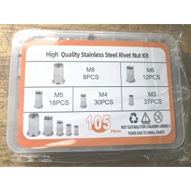 Unbranded  Stainless Steel Rivet Nuts / Metric set.