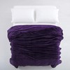 MOONLIGHT20015 Fleece Blanket Throws for Sofas - 400 GSM Purple