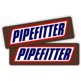 Unbranded/Generic pair - 1.5"x5" PIPEFITTER Vinyl Tool Box Stickers funny Construction Decals