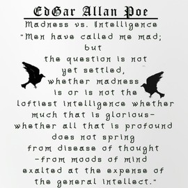 CafePress Edgar Allan Poe Madness Pint Glass, 16 oz. Drinking Glass