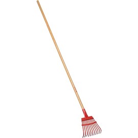 Corona RK 62000 Flexible Fixed Tine Shrub Rake, Wood Handle, 8-Inch Wide