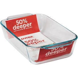 Pyrex Deep Glass Baking Dish - 7x11 Rectangular Glass Bakeware, Dishwasher, Microwave, Freezer & Pre-Heated Oven Safe