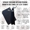 Multi-Function Magnetic Golf Towel with Wash Pocket, Magna-Anchor Technology, Waffle