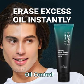 Limpiador en espuma Homme Innofect Control para hombres, 4,05 fl.oz. l Limpiador para pieles grasas l Limpieza profunda, minimizador de poros, l Cuida