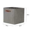 Mangata Collapsible Storage Cube Boxes, 28CM Cube Linen Woven Fabric