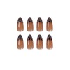 French Leopard Print Pointed Toe Ultra Long Ballerina False Nails,