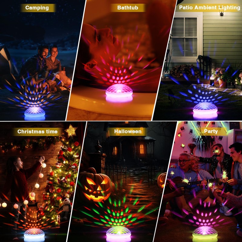 QOLNBY 2-in-1 Solar Powered USB Rechargeable Floating Pool Lights, 6.69