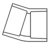 416-015BC PVC 22.5 ELBOW SCH40 1-1/2IN