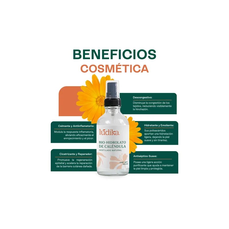 Hidrolato De Caléndula Calmante Y Reparador 120 Ml