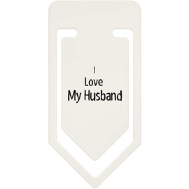 91mm 'I Love My Husband' Large Plastic Paper Clip (CC00083096)