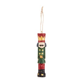 Mud Pie Wood Nutcracker Christmas Ornament, Merry, 6" x 1 1/2"