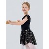 Mecceos Girls Ballet Leotard with Skirt Toddler Dance Dresses Criss-Cross