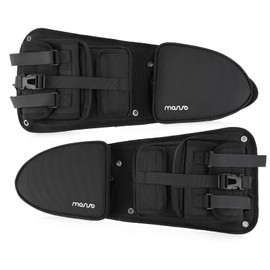 MOSISO 2 Pack Front Door Bags Compatible with Polaris RZR XP 1000/4, Turbo, Turbo S, 900XC, S900, S1000 2014-2023, Waterproof UTV Side Storage Organizer Bags for RZR with Cup Holder & Knee Pad, Black