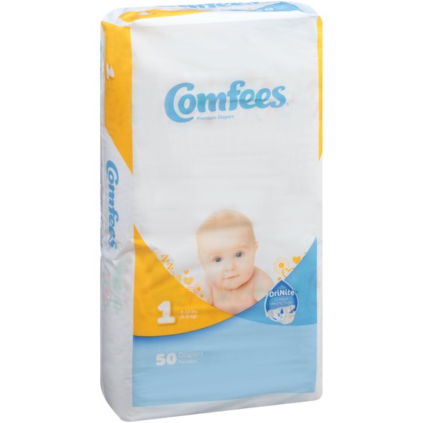Diaper Baby Comfees Sz1 50/Bg
