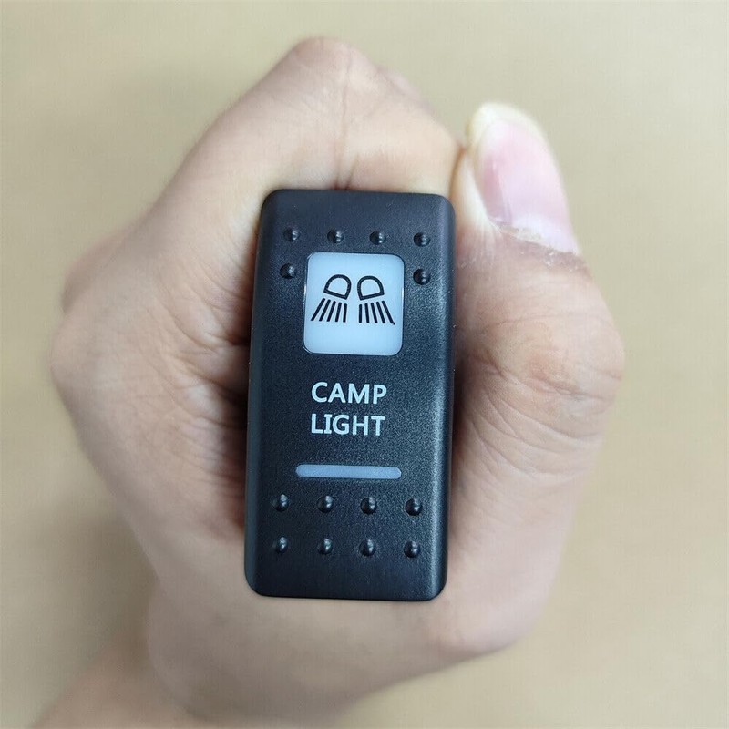 Marine Rocker Switch - Camera Switch with Pre-Wired Backing Orange/Amber