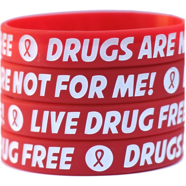 30 Live Drug Free Wristbands - Drugs are Not for