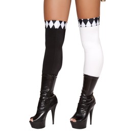 ST4673 - Wicked Jester Stockings One Size / Black/White