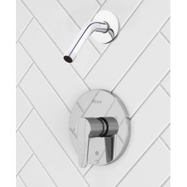 Pfister R890600 Pfirst Modern 1-Handle Shower Trim Only Less Showerhead, Polished Chrome