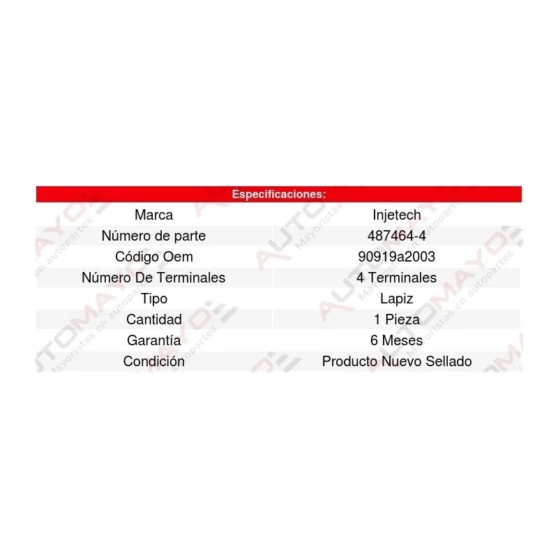 Bobina Encendido Highlander 4cil 2.7l 09 Al 19 8164904