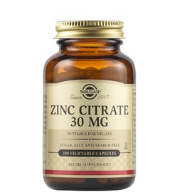 Solgar Zinc Citrate 30mg, 100 Vegetable Caps