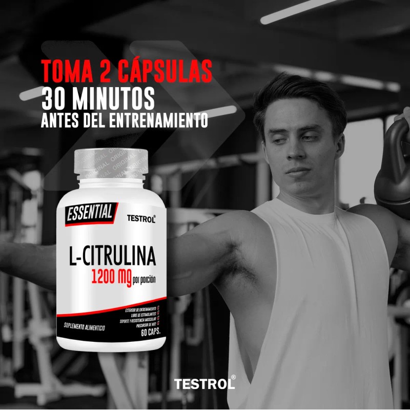 L-Citrulina 1200mg | Testrol Essential | 60 Cápsulas