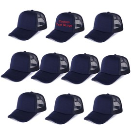 Ultrafun - Gorra de béisbol unisex de malla en blanco de sublimación, marino, Talla única