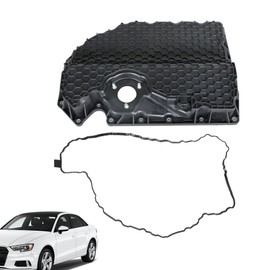 TJHSM Lower Engine Oil Pan Plastic with Drain Plug Replacement for 2015 2016 2017 2018 2019 Golf GTI A3 S3 06K103600D 06K103600R 06K103600AE