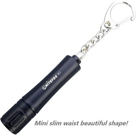 Nitefox Bright Keychain flashlight K1,high bright 150 lumens,as small flashlight lantern camp lamp light,waterproof torch for EDC,reading,sleep,dog walking,camping,hiking (2 PCS black white)