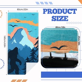 Fluffy Winter Car Seat Towel Covers with Storage Bag Seat Warm Soft Car Cushions Post Workout Sweat Washable Cover Non Slip Towel for Winter Comfort Protection Outdoor Sport Activities(Sasquatch)