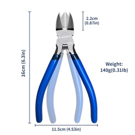Wire Cutters 2 Pack KAIHAOWIN 6 Inch Wire Cutters Set Spring Loaded Wire Snips Diagonal Cutting Pliers Dikes Precision Wire Clippers Small Flush Cutter for Cutting Wires,Electronics,Cables,Jewelry,DIY