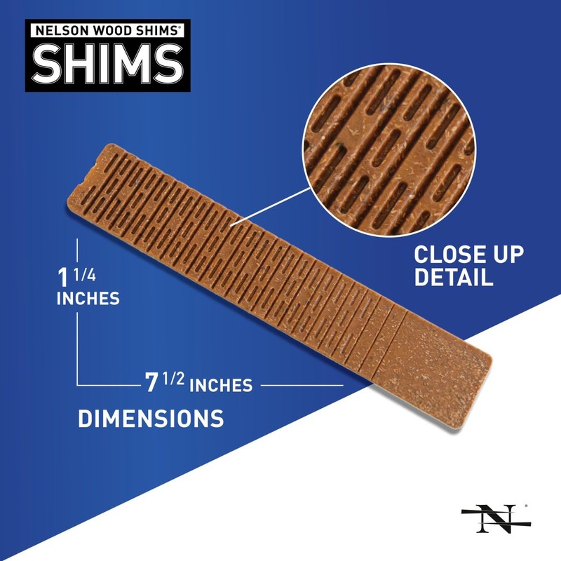 Nelson Wood Shims, 8-inch 12-Pack Composite Bundle