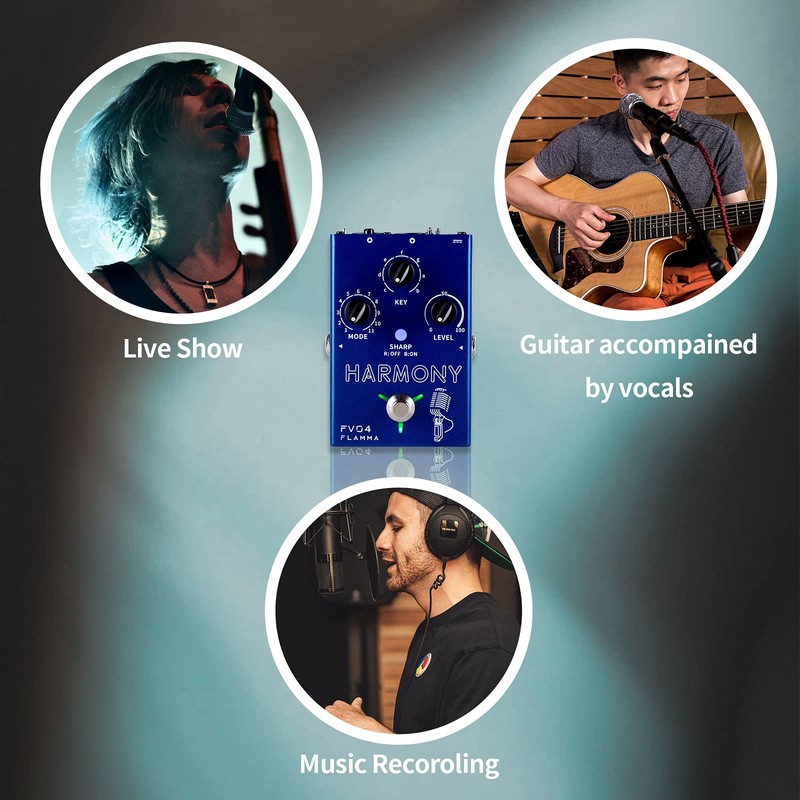 FLAMMA FV04 Vocal Harmony Pedal Vocal Effects Processor Stompbox Voice