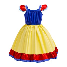 Lito Angels Princess Snow White Fancy Dress Up Clothes Everyday Play Wear Costume for Kids Girls Age 2-3 Years (Tag Number 100)