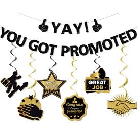 Yay! You Got Promoted Congratulations Banner Congratulations Decorations Promotion Decorations for Work Congrats Banner
