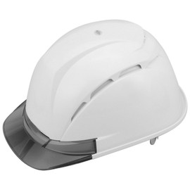 TOYO Venteeo Helmet with Ventilation, White (Smoke), Styrofoam Liner Included, NO.393F-S