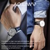 Aoeiwv Genuine Leather Watch Bands Quick Release Soft Calfskin Alligator