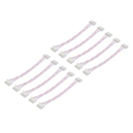 MECCANIXITY 10PCS XH Connector 2.54mm Pitch Female Adapter Cable Jumper Wire 4pin Double Head Adapter Plug Socket 10CM Long for Computer Audio Speaker